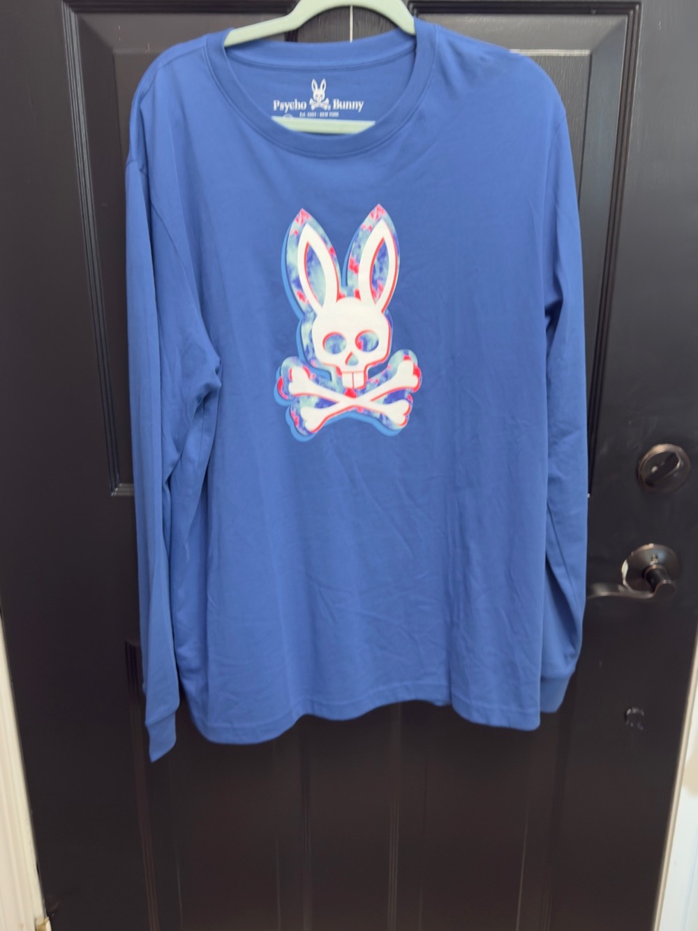NWOT Psycho Bunny MEN’s Blue Long-Sleeve Logo Tee